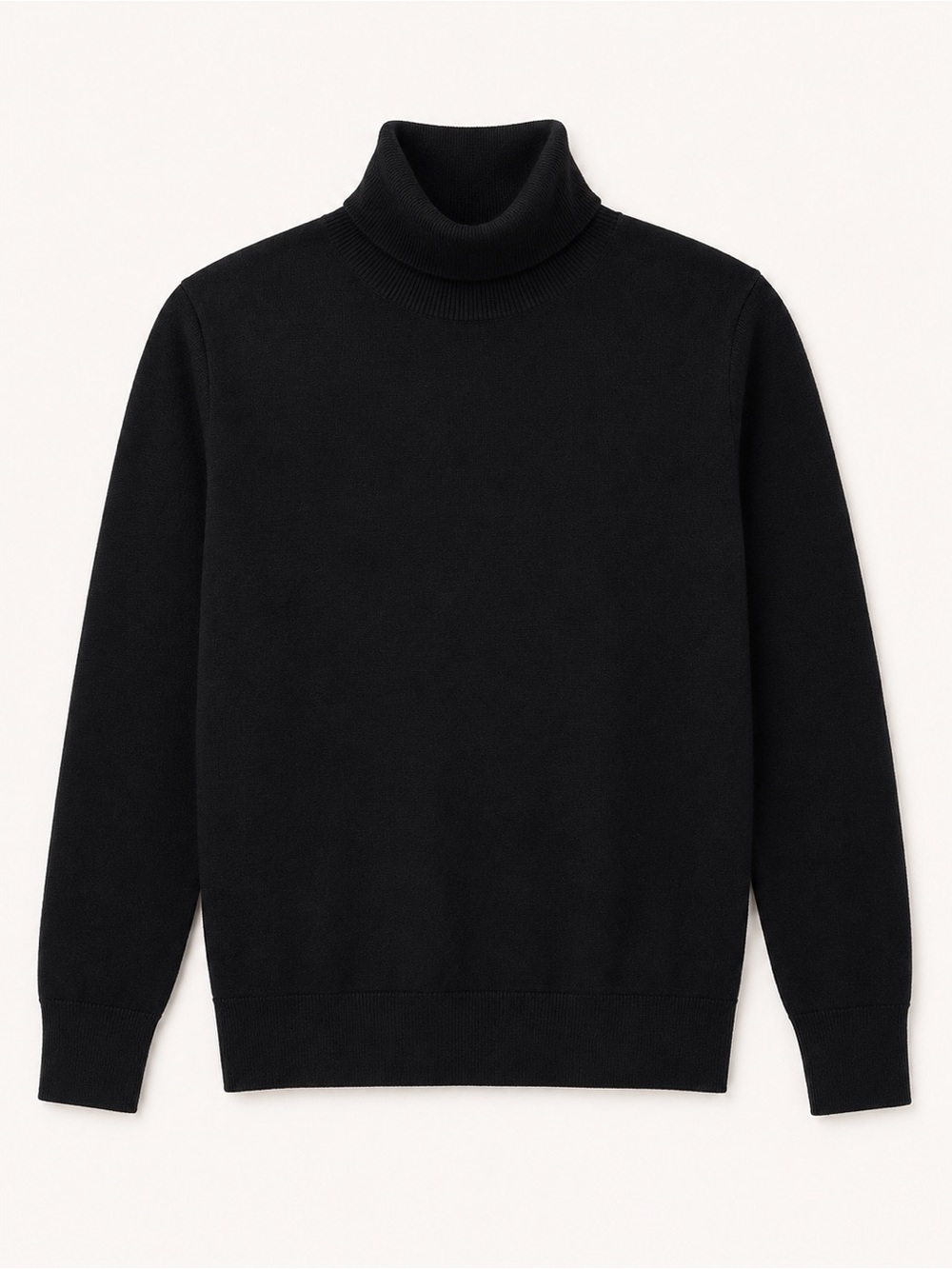 🖤 Black Turtleneck Knit Sweater — Classic Closet Staple